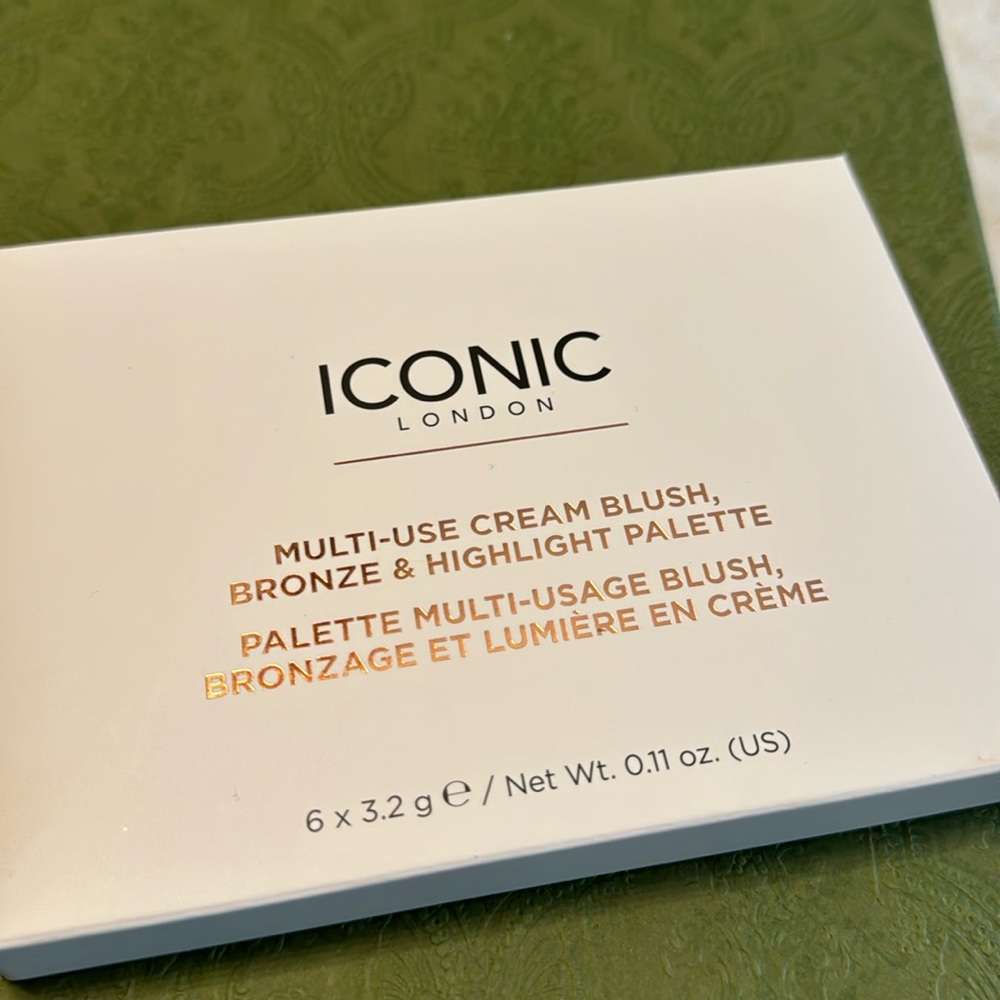 NIB Iconic London Multi-use Cream Blush, Bronze, & Highlight Palette